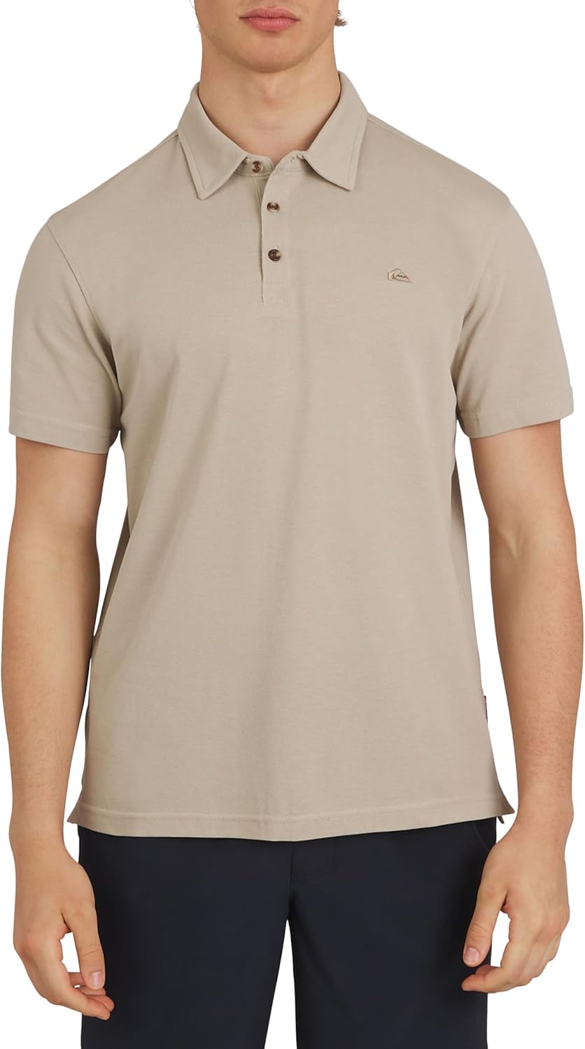 Quiksilver Men's Regular Fit Premium Soft Short Sleeve Oxford Polo Shirt