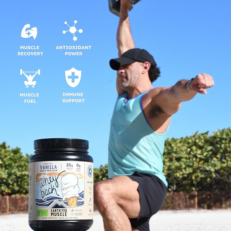 Earth Fed Muscle Whey Back Vanilla Irish Grass Fed Whey Protein Isolate image 6