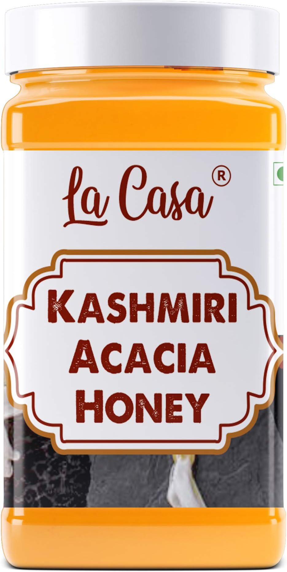 La Casa Kashmiri Acacia Honey | Organic Honey | Pure Raw Natural Unheated Unpasteurized Unprocessed Unfiltered | 500gms |