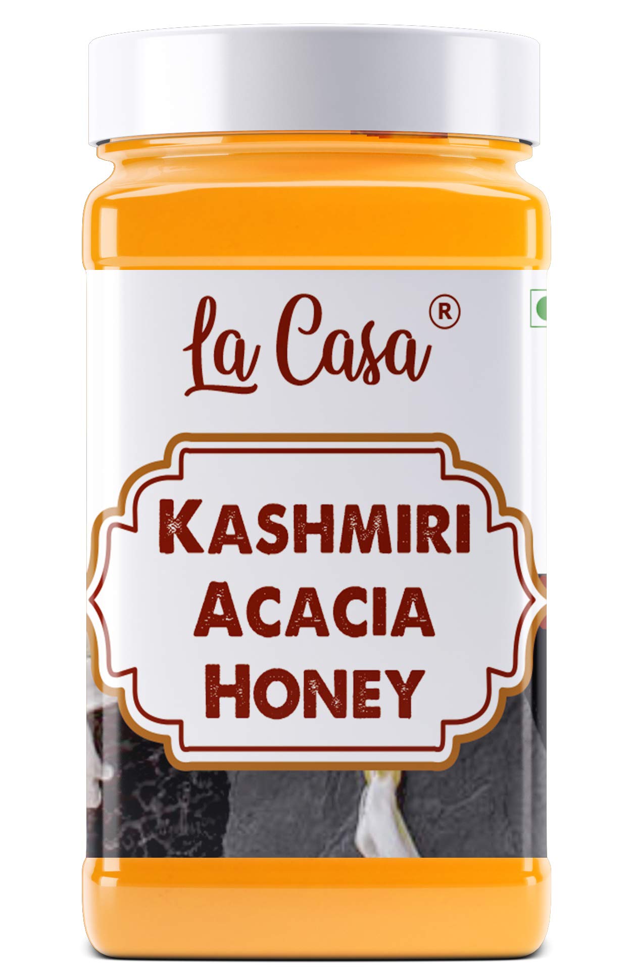 La Casa Kashmiri Acacia Honey | Organic Honey | Pure Raw Natural Unheated Unpasteurized Unprocessed Unfiltered | 500gms |