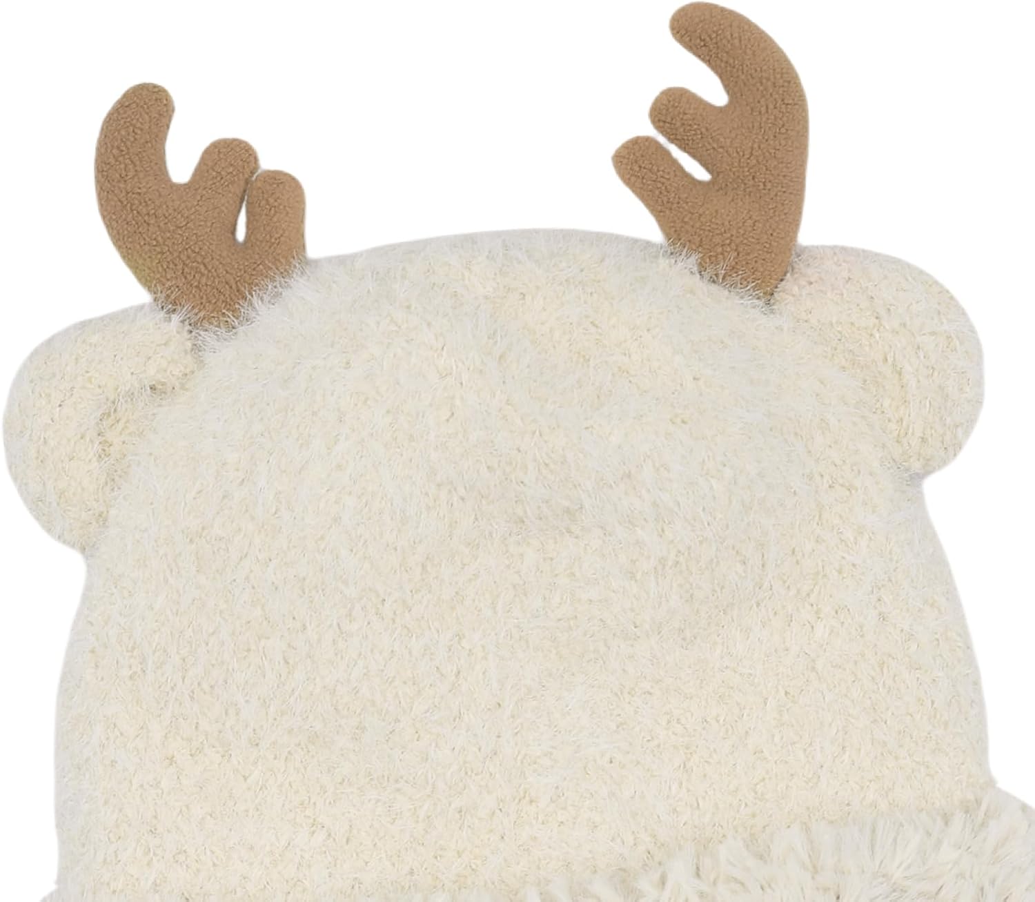 RARITYUS Women Warm Hat Cute Reindeer Antlers Knitted Winter Hats Crochet Earflap Knit Cap Beanie for Adults Kids