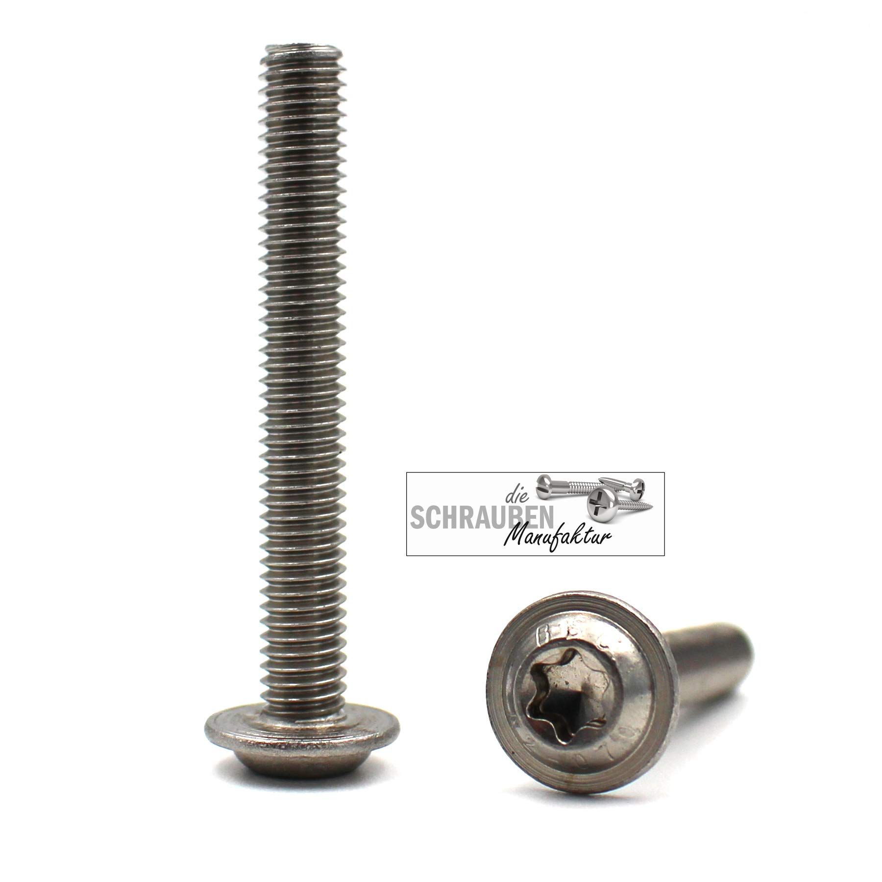 Vis ISO 7380-2 Torx M8x40 en acier inox A2 V2A, quincaillerie premium à tête bombée pour vos structures