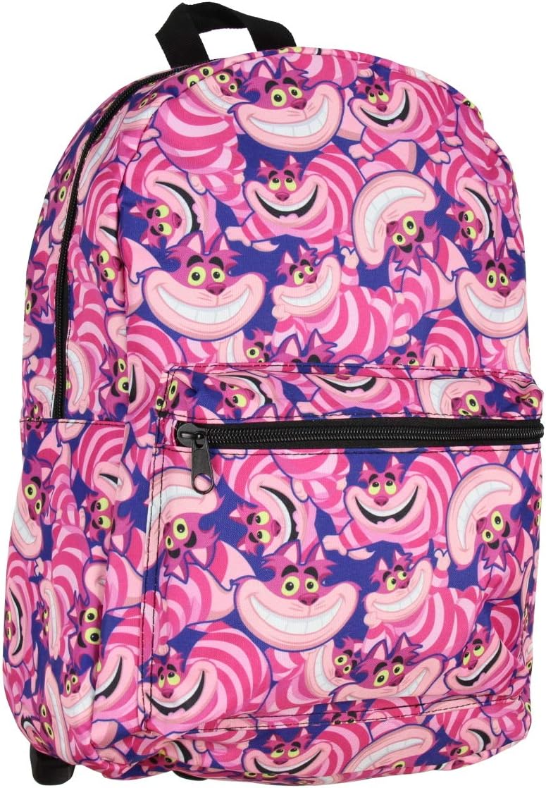 Black Friday - 50% OFF Alice In Wonderland Cheshire Cat Allover Character Pattern Bag Laptop Backpack