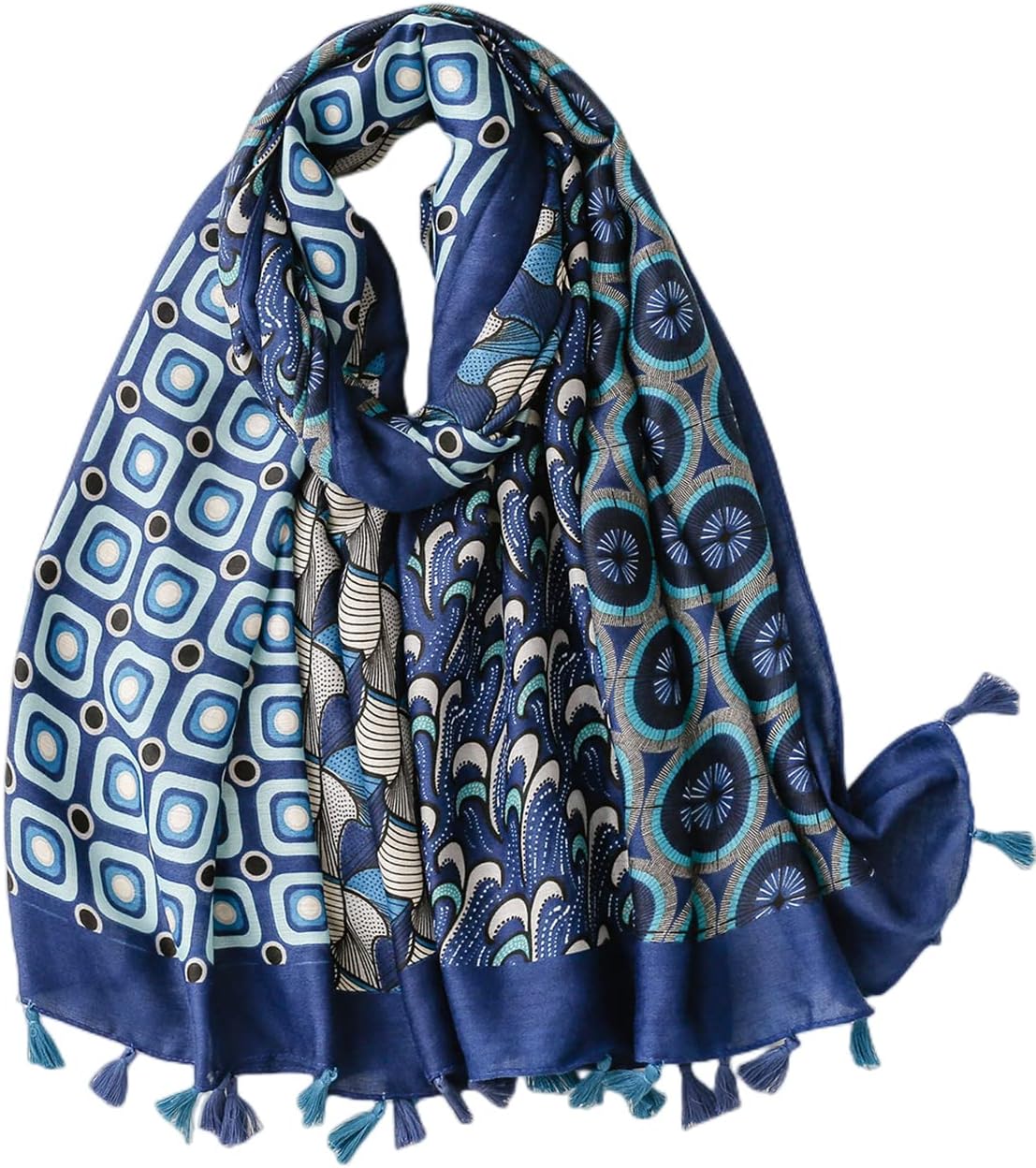 FAIRYGATE Womens Scarves Large Oversized Flower Scarfs for Lady Girl with Tassel for Spring Summer Autumn Winter Seasons FAIRYGATE Womens Scarves Large Oversized Flower Scarfs for Lady Girl with Tassel for Spring Summer Autumn Winter Seasons