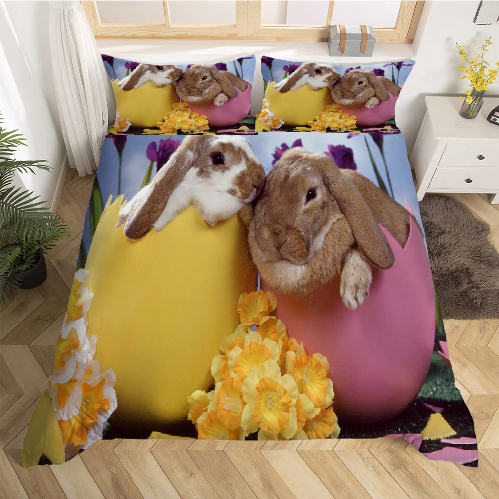 Fundas Nordicas Cama 135 Conejo Marru00f3N Ropa De Cama Para