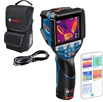 Bosch Professional Thermal Imaging Camera GTC 600 C (12V Battery, with App Function, Temperature Range: -20?C to +600?C, Resolution:256 x 192px, Protective Bag) Amazon Exclusive Set By Skyking