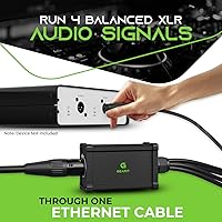 Vista 3 de GEARit Serpiente de 4 canales y cable compatible con EtherCon de 25 pies