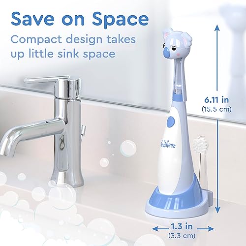 Miniatura 6 de Brusheez Cepillo de dientes sónico para niños pequeños, cepillo de dientes seguro y suave para edades de 1 a 3 años con temporizador integrado