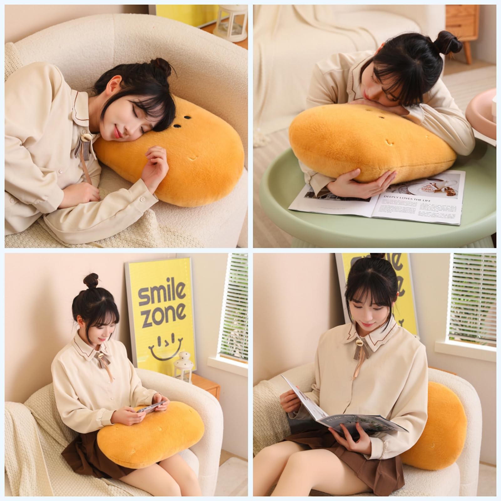 Amazon.co.jp: funnykitten ポテトフラシ天、かわいいポテトぬいぐるみ