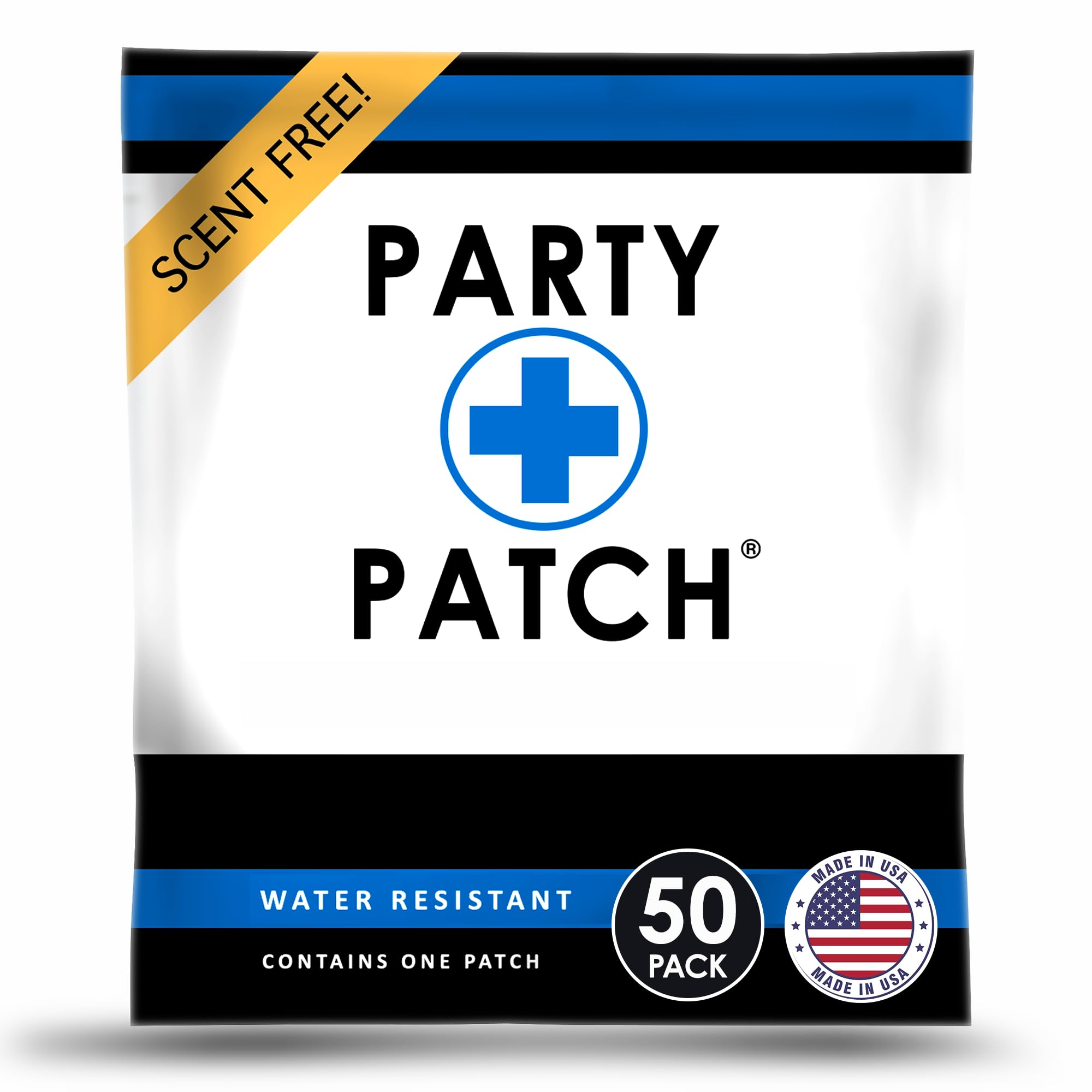 Party Patch Social Lifestyle Patch 50-Pack – Transparent Topical Adhesive for Festivals, Weddings &amp; Active Events – Water-Resistant &amp; Skin-Safe – Discreet Celebration Essential (50 Count)