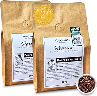 Café em grãos bourbon amarelo vulcânica reserva 400g – frutado cítr