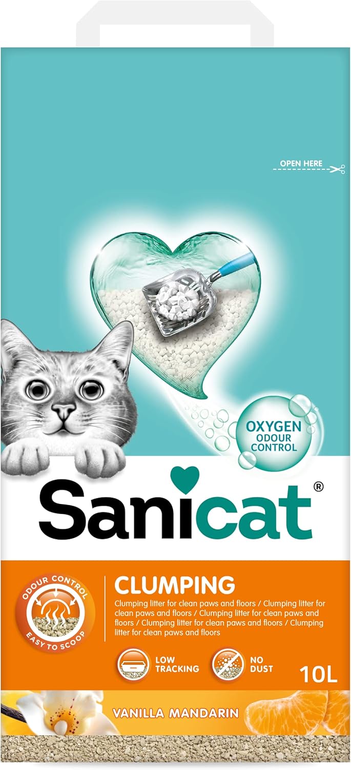 Buy sanicat clumping cat litter 20l percys pet products