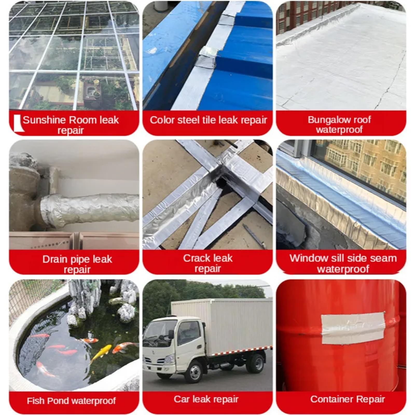 Cinta De Butilo Para Reparación Cinta de butilo gruesa de 5 metros, papel de aluminio impermeable, resistente a altas temperaturas, adhesivo for reparación de tuberías de agua, conducto de techo, grie