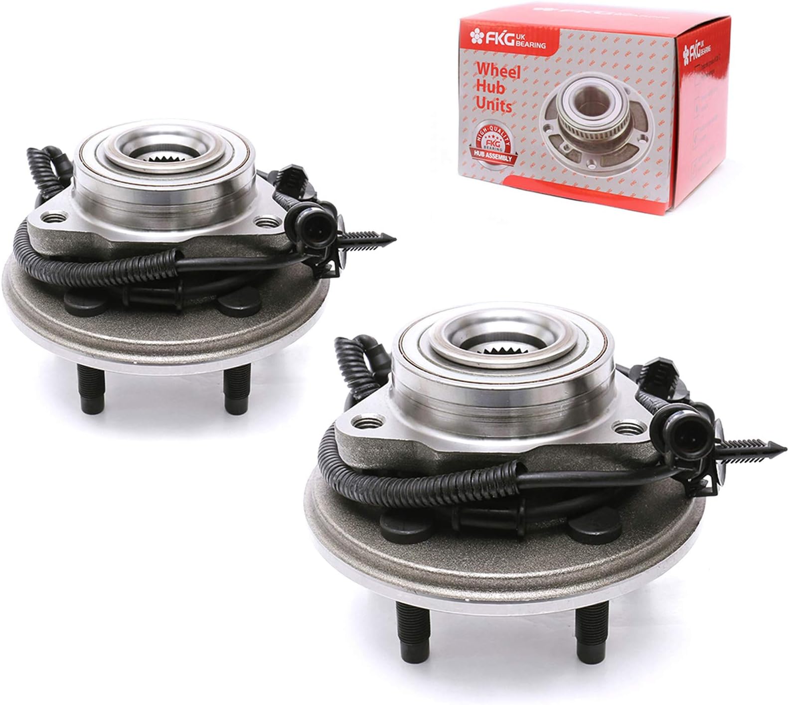 515050 Wheel Bearing Hub Wheel Hub Bearing Assembly FOR Mercury Mountaineer/Ford Explorer/Lincoln Aviator 4WD /AWD/RWD Front Left and Right 5 Lug W/ABS (2)