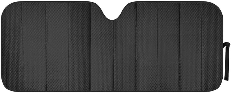 Motor Trend Parasol para parabrisas para auto, camión y SUV, negro – Parasol plegable para ventana delantera, protección contra el calor, bloqueador de rayos UV (58 x 24 pulgadas)