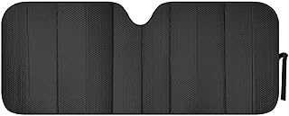 Motor Trend Windshield Sunshade for Car, Truck & SUV, Black - Folding Sun Shade for Front Window, Auto Sun Visor Heat Prot