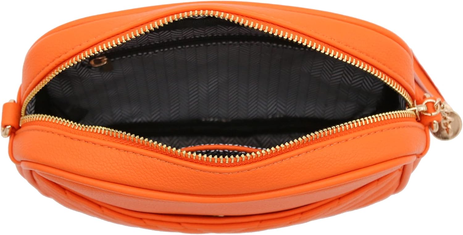 FashionPuzzle Chevron Quilted Crossbody Camera Bag with Chain Strap and Tassel - Image 7