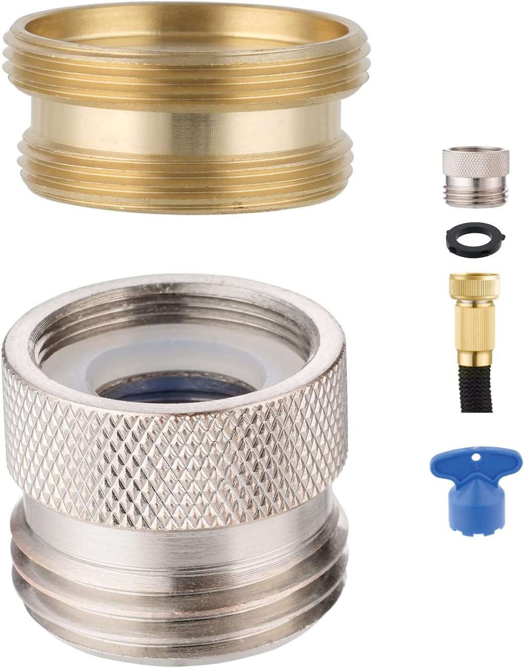 Hibbent Faucet to Garden Hose Adapter Kit, Sink Brass