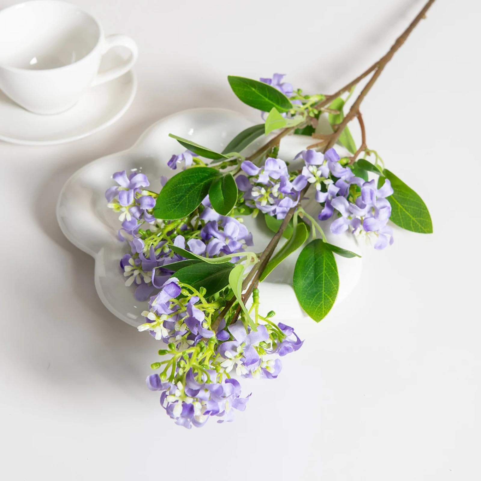 Couronne de fleurs artificielles en soie lilas pour arche et mariage - Lot de 3