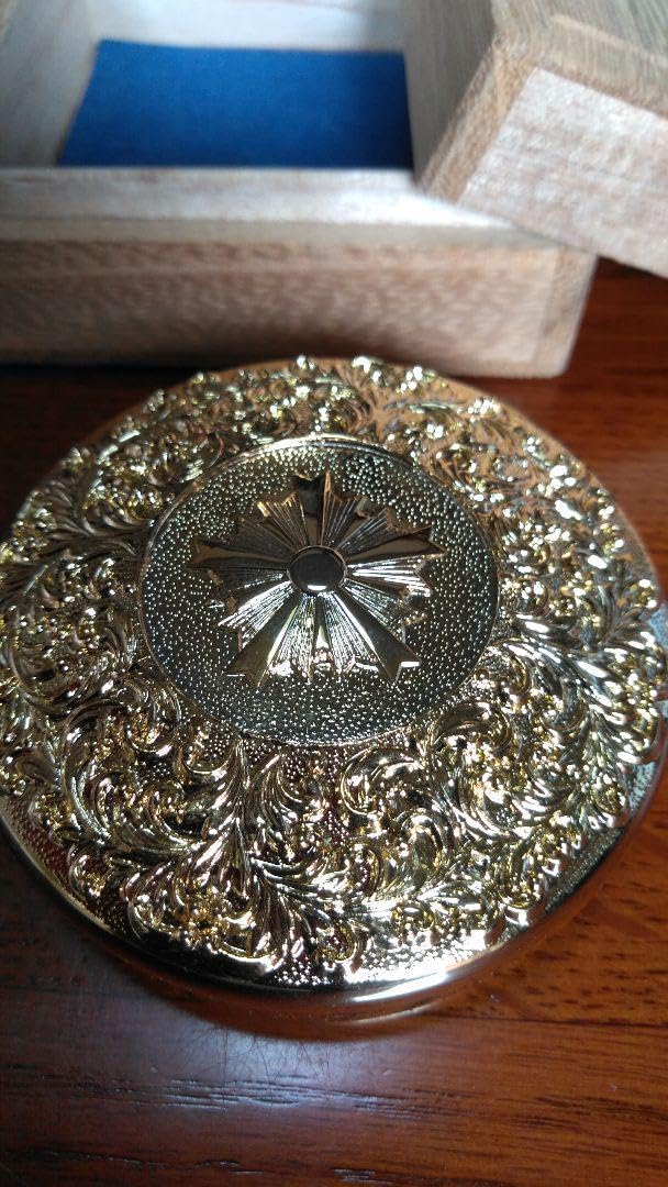 警察紋章入り朱肉木箱付き 警察紋章入り朱肉(木箱付き)