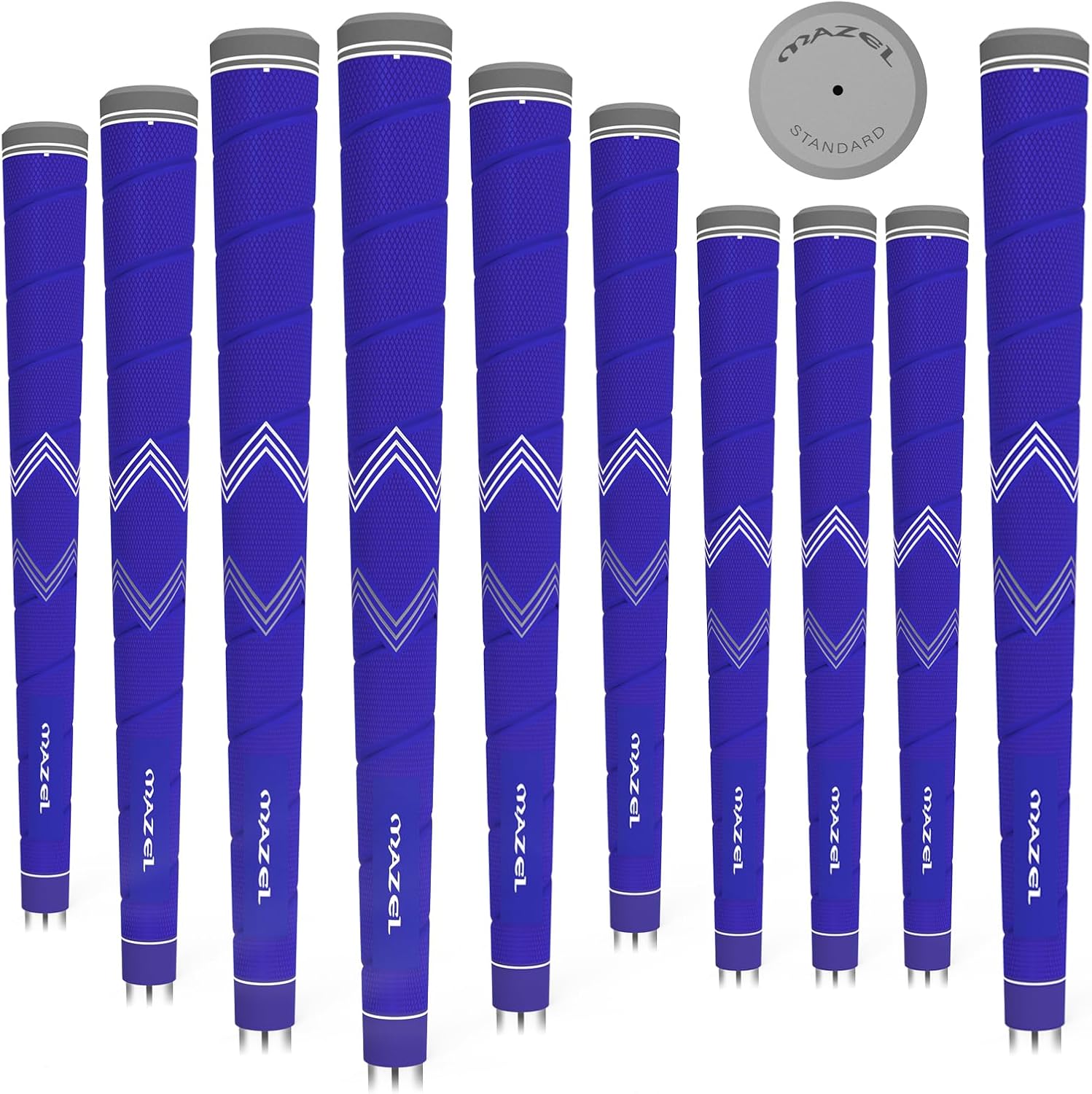 MAZEL Golf Club Grips for Men - 10 Pack - Non-Slip Micro-texture High Performance Golf Grips Midsize/ Standard,5 Colors Option