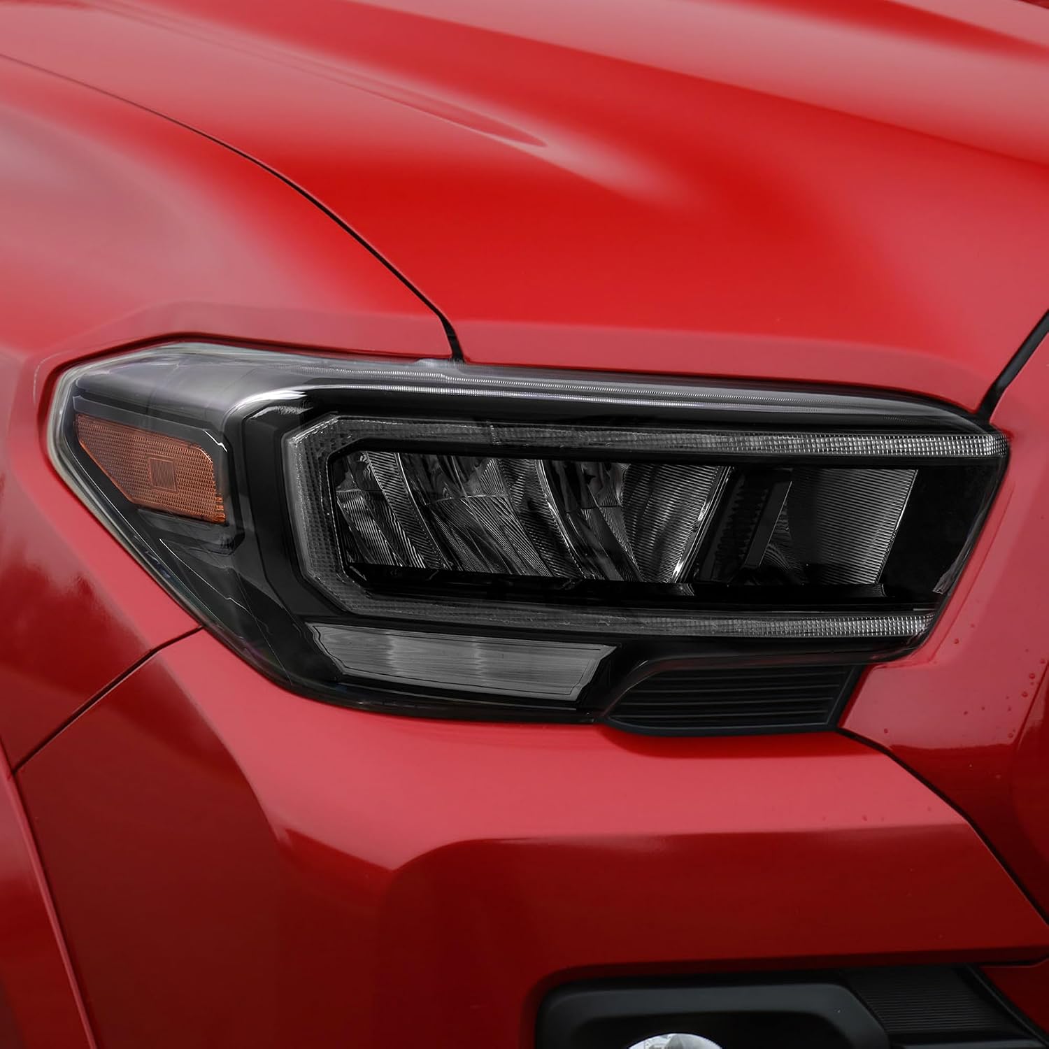 VLAND Reflective Bowl LED Headlights Compatible for [Toyota Tacoma 2016 2017 2018 2019 2020 2021 ] W/LED DRL, Hi/Low Beam Lens, Amber Side Marker Lights