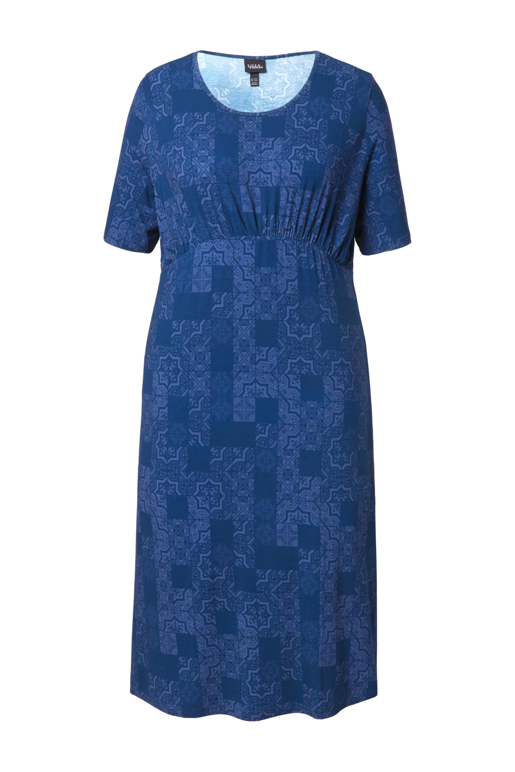 Ulla Popken Jerseykleid Mit Tonigem Kachel Print Robe Femme
