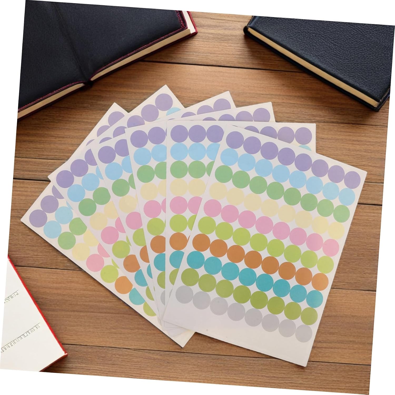 STOBAZA 10 Sheets Essential Oil Bottle Labels Stickers for Caps Coated Paper Material with Easy Identification and Residue-Free Removal Features, 880 Waterproof Writable Mini Dot Stickers