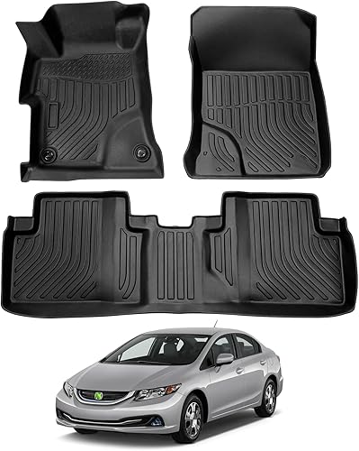 Miniatura 14 de Cartist Ajuste personalizado para tapetes de piso 2017-2024 2025 2026 Honda Ridgeline Crew Cab 2 filas para todo tipo de clima, revestimiento de