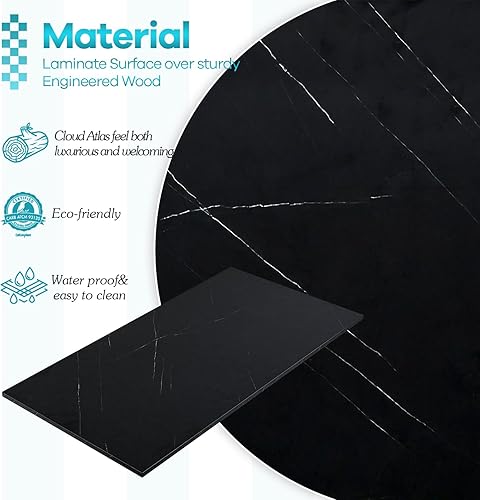 Miniatura 5 de Kaboon Mesa universal de 40 x 18 pulgadas, mesa sólida de melamina de una pieza, escritorio doble en L, escritorio flotante para bricolaje, hogar y