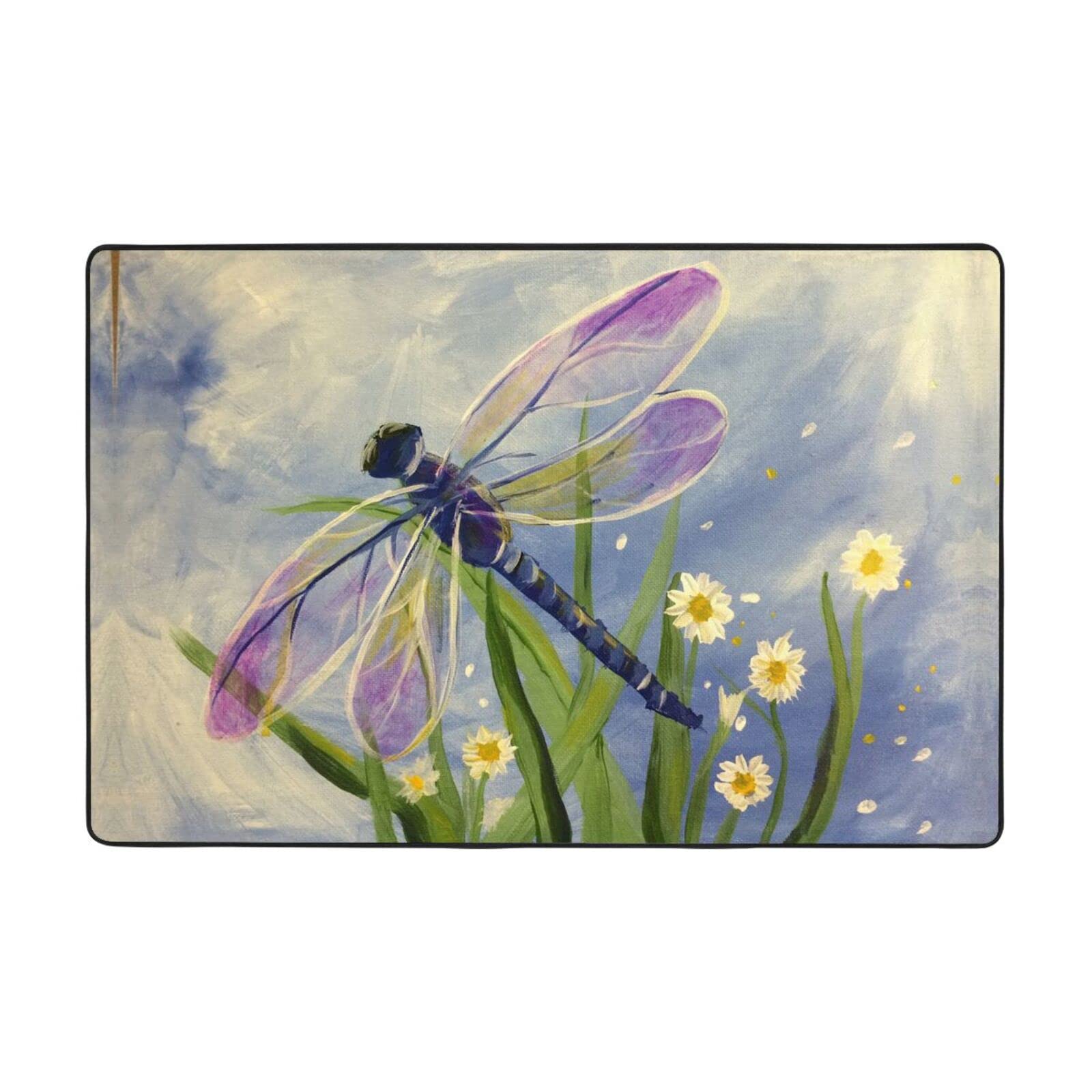 Paillasson floral libellule pour éviter les glissades devant l'évier