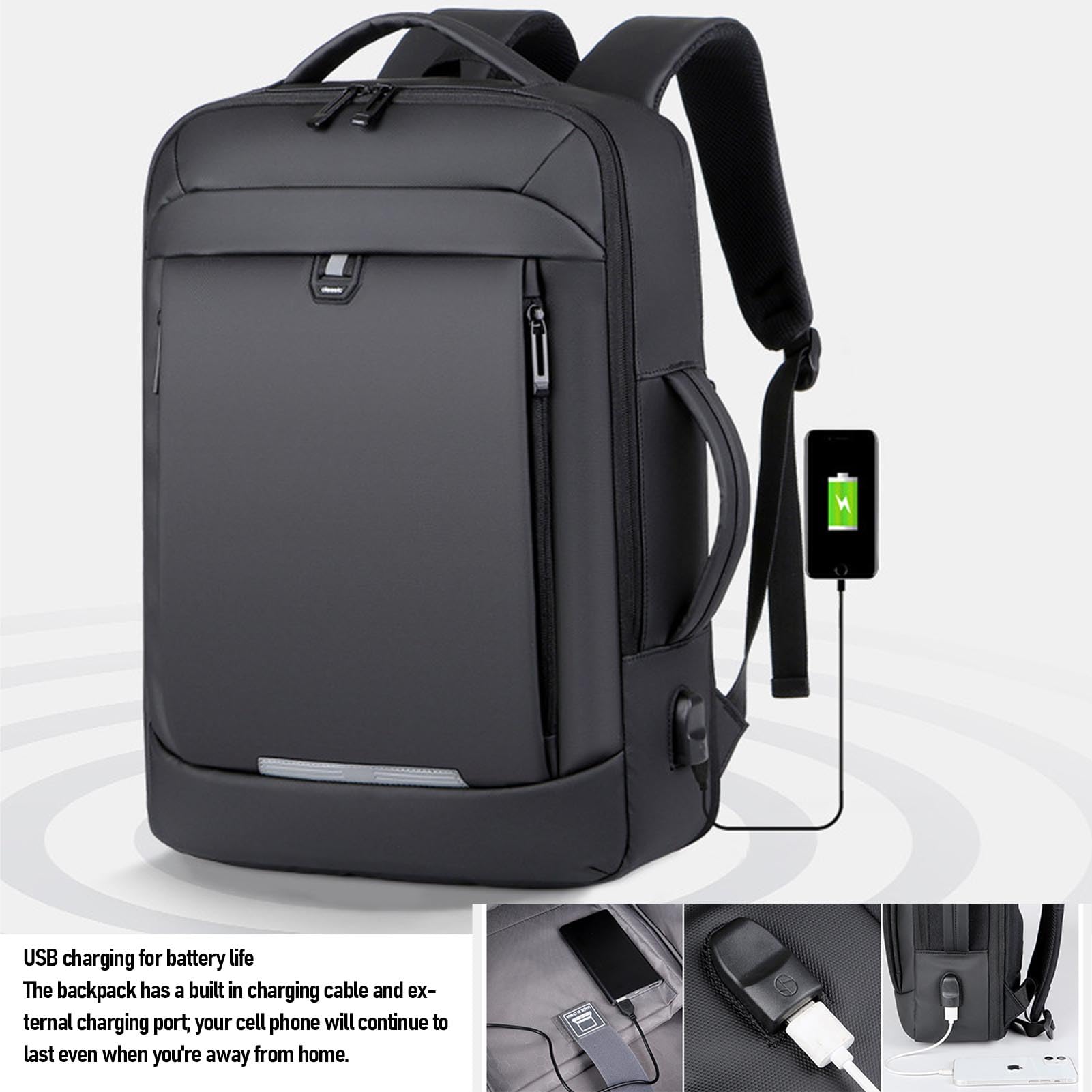 Zaino Espandibile per Laptop 20-35L con Porta USB