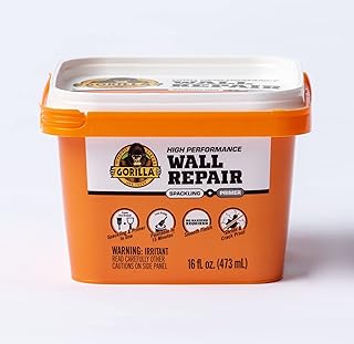 Gorilla Heavy Duty Wall Repair Spackling + Primer, 16 Ounce Tub