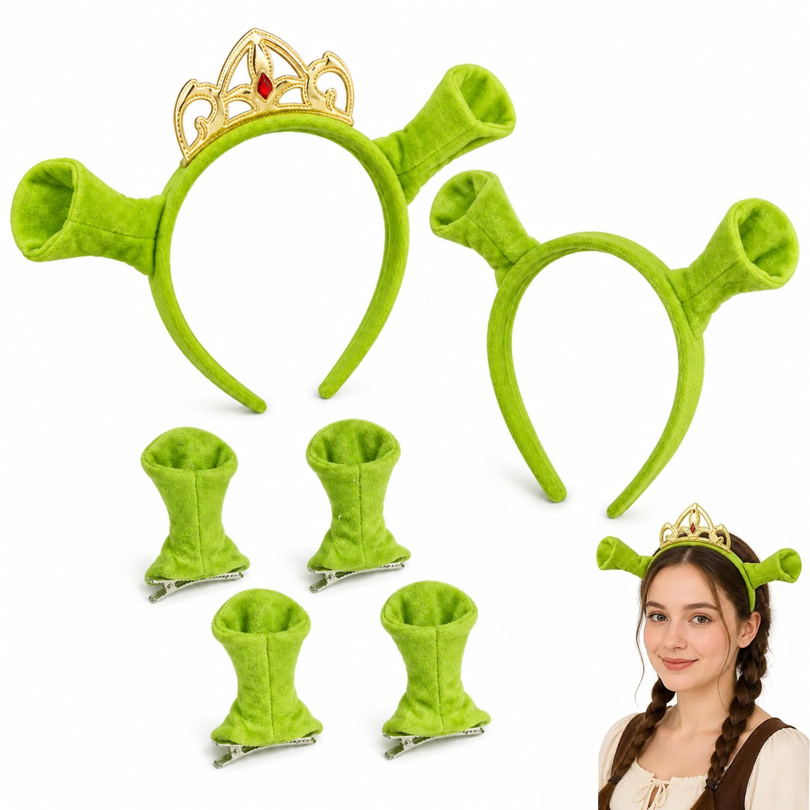 TUBAWD 6PCS Elf Ears Headband, Fantasy Headband for Cosplay Events