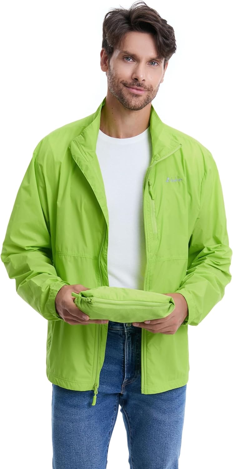 clothin Mens Lightweight Windbreaker Packable Jacket Water Resistant for Hiking Outdoor Cycling - Image 4