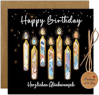 Geldgeschenke Verpackung Geburtstag mit Umschlägen, Geburtstagskarte Geldgeschenke Geburtstag Geldkarte Geschenk, Geburtstagsgeschenk für Männer Frauen