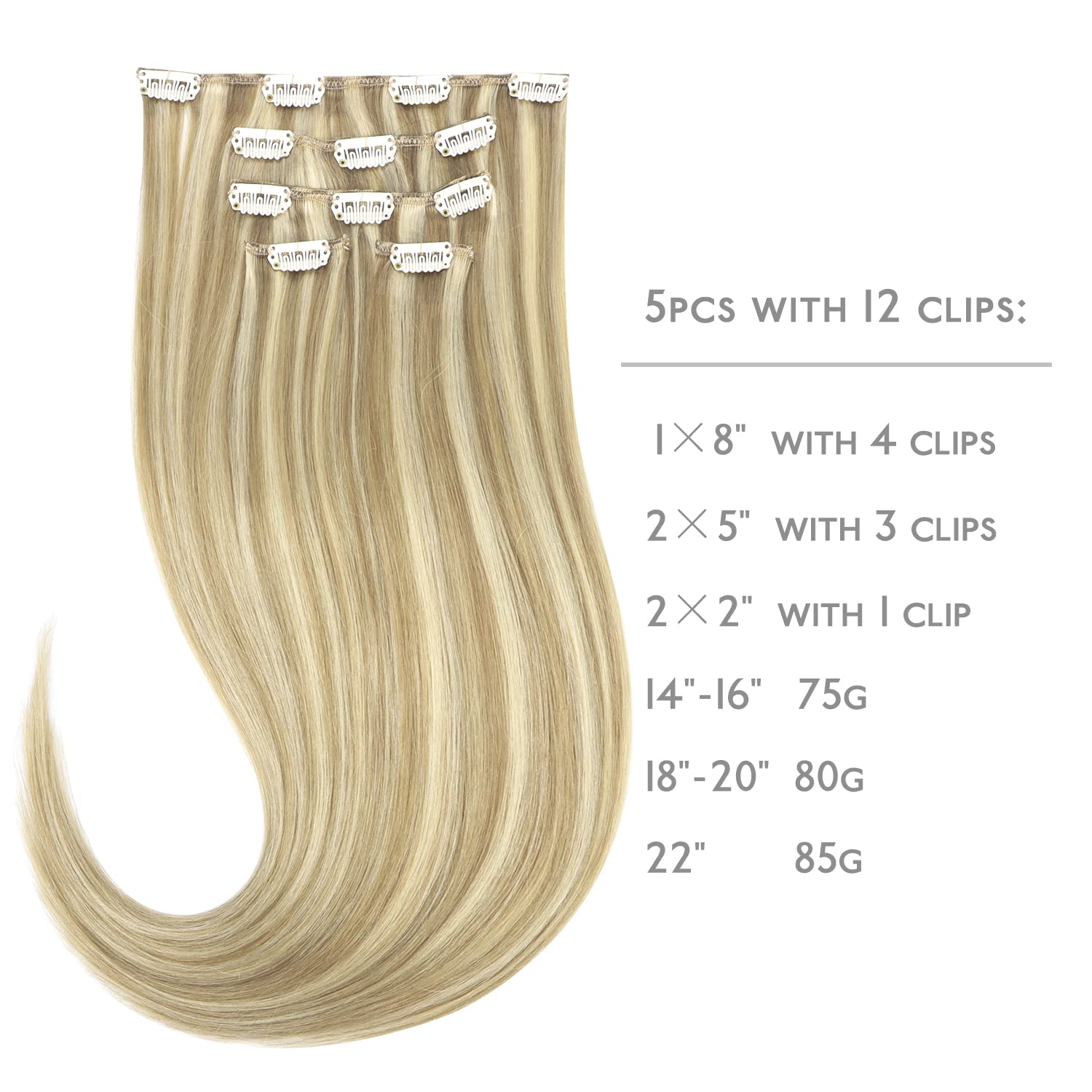 WENNALIFE Clip In Hair Extensions - Image 2