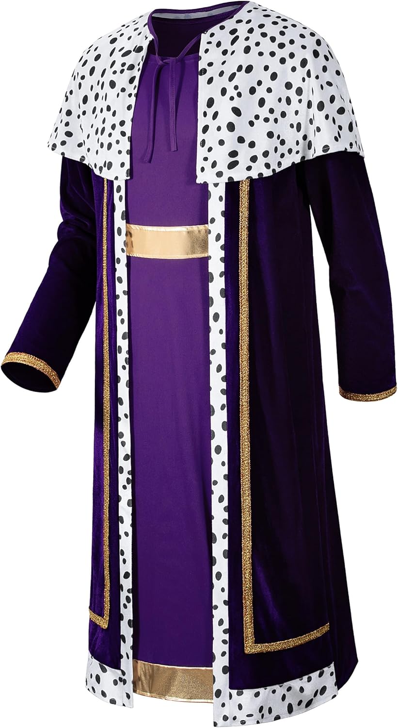 TOKYO REVENGERS Men King Costume 3 Kings Cosutme Prince Robe Nativity Costume Cosplay Outfit Accessories Set - Image 2