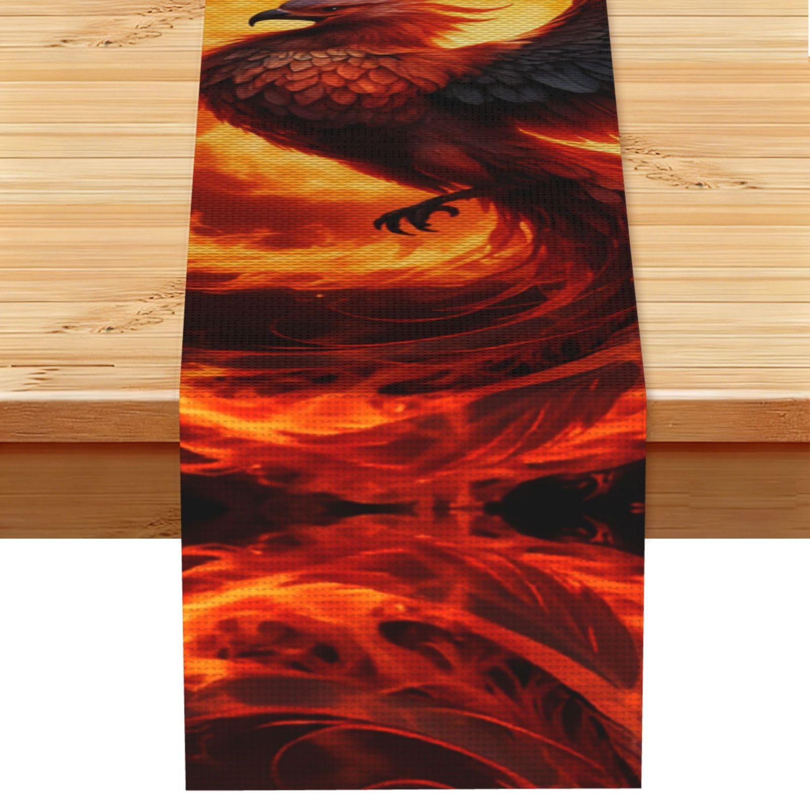 Cute Phoenix Print Table Runner World Cup-Themed Dining Table Decor for Coffee Dining Table and More
