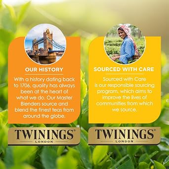 Twinings Earl Grey Lavender Tea 2-Pack Caffeinated Black Tea Blend, Individually Wrapped Tea Bags, 20 Count Each