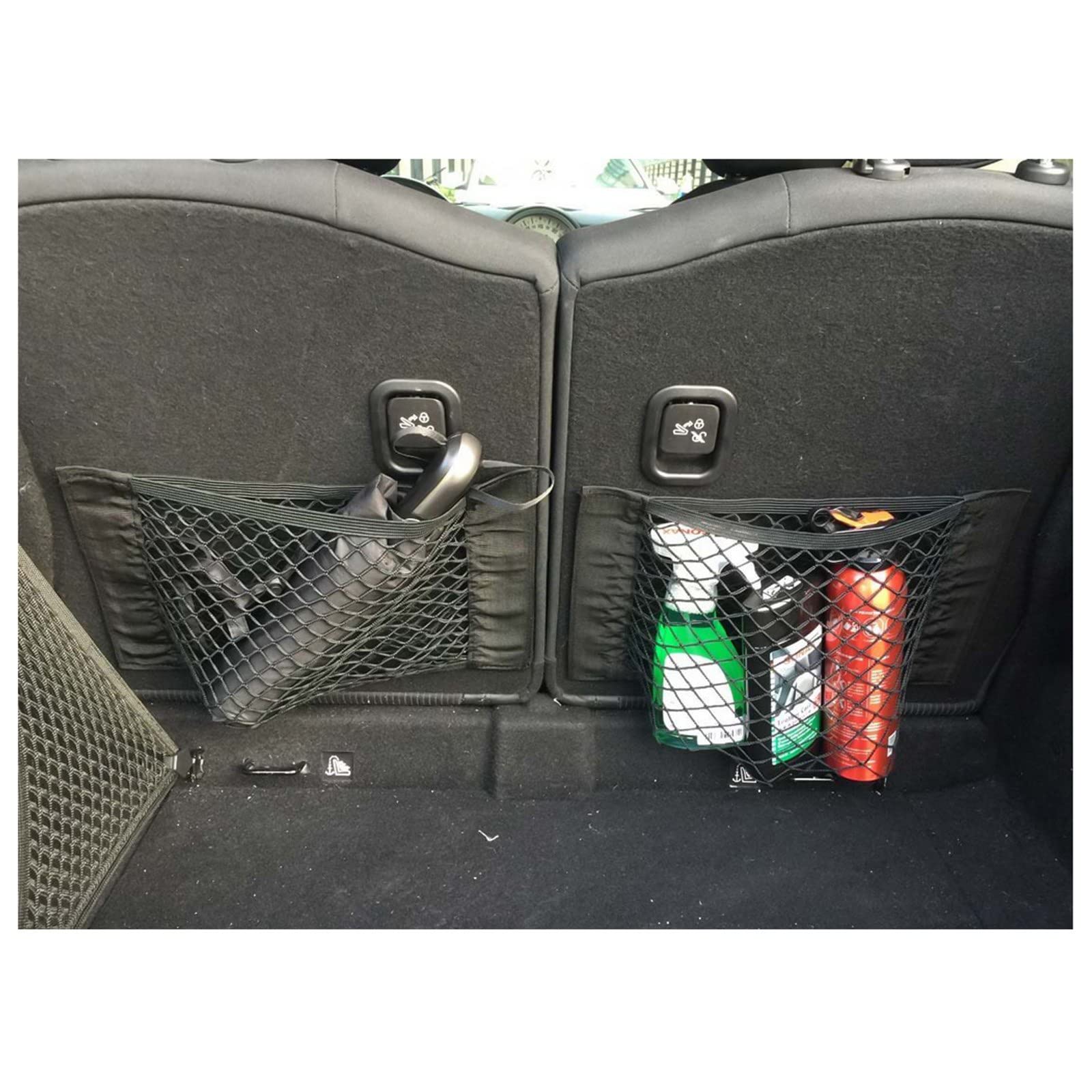 Rete Portaoggetti Per Auto Ruesious - Tasca Organizer Da 15x9.5" In Nylon, Per Bagagliaio O Portiere - Foto 8