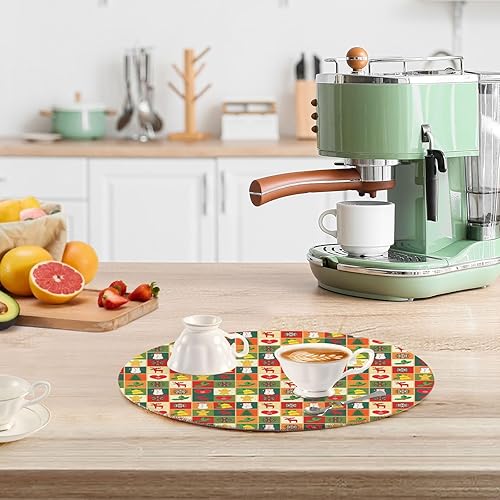 Miniatura 6 de 3 Pcs Extra Large Trivet Mat Christmas Themes Colorful for Hot Pots and Pans 15in Cotton Thread Weave Kitchen Hot Pads for Teapot Protecting Counter