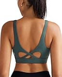 Sports Bra for Women High Support, Molded Cup High Impact Sports Bras with Sewn in Pads Workout Running Bra
