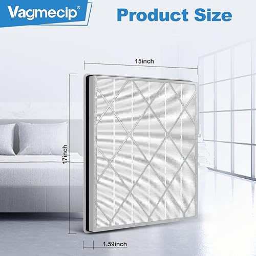 Miniatura 5 de Vagmecip HE401 - Filtro HEPA de repuesto compatible con Shark HE400 HE401 HE402 HE405 purificador de aire 4, HE4FKPET, 2Hepa+2Pre-Filter