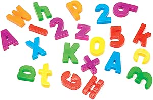 Educational Insights Magnetic Alphabet and Numbers, Set of 99 Uppercase Letters, Lowercase Letters, Numbers &amp; Math Symbols, Ages 4+