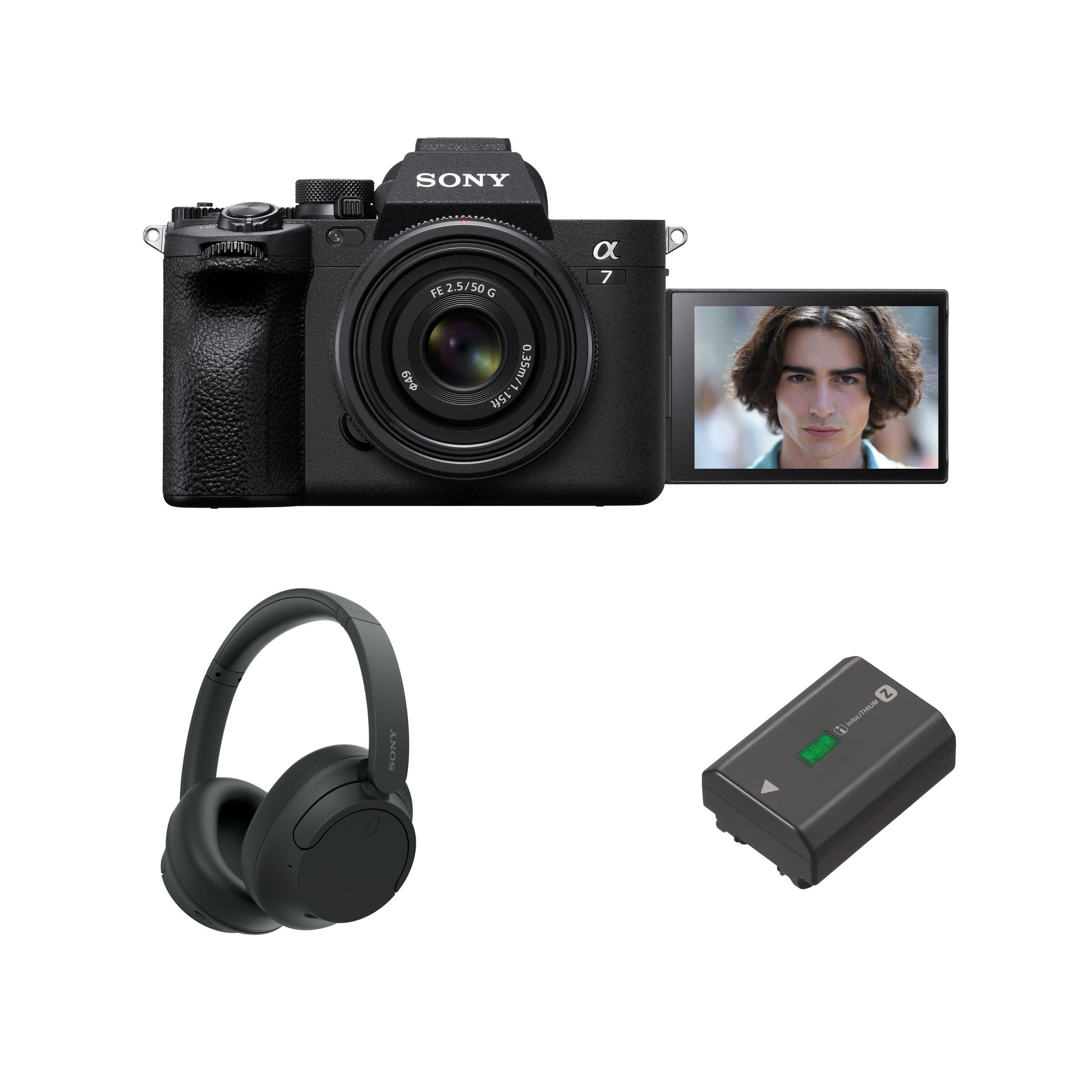 Sony Alpha 7M4K Full-Frame Camera withWireless Headphones (WH-CH720N) & Rechargeable Battery (FZ100) | 28-70mm Digital Zoom Lens | 33MP | 4K 60P | Real-Time Eye AF for Humans, Birds, Animals – Black (B0DGG7SZMG) Amazon Price History, Amazon Price Tracker