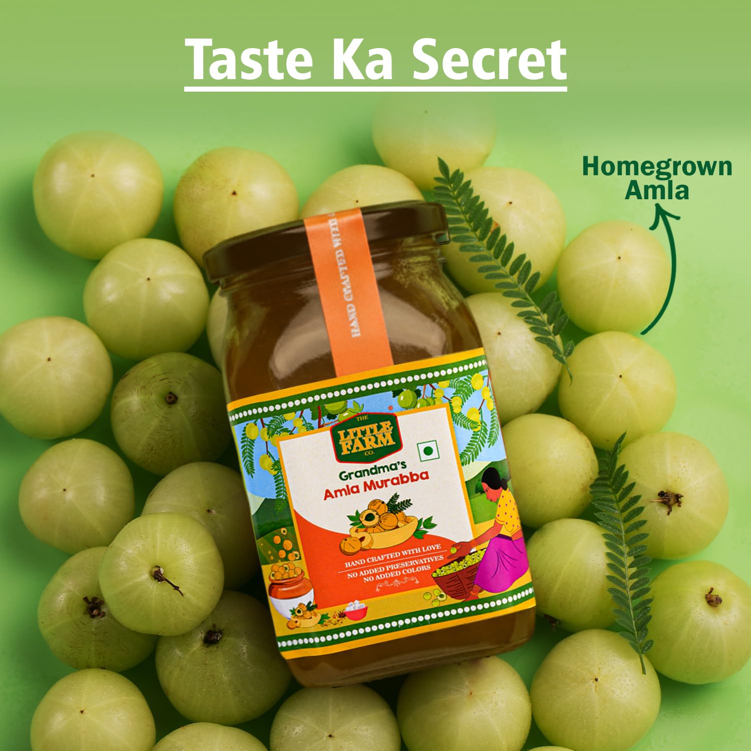 THE LITTLE FARM CO Amla Murabba - Amla ka Murabba | Awla Murabba | Farm Fresh amla | Indian Gooseberry Pickle | No Added Preservatives, No Artificial Flavours | Traditional Recipe, 300 G 1