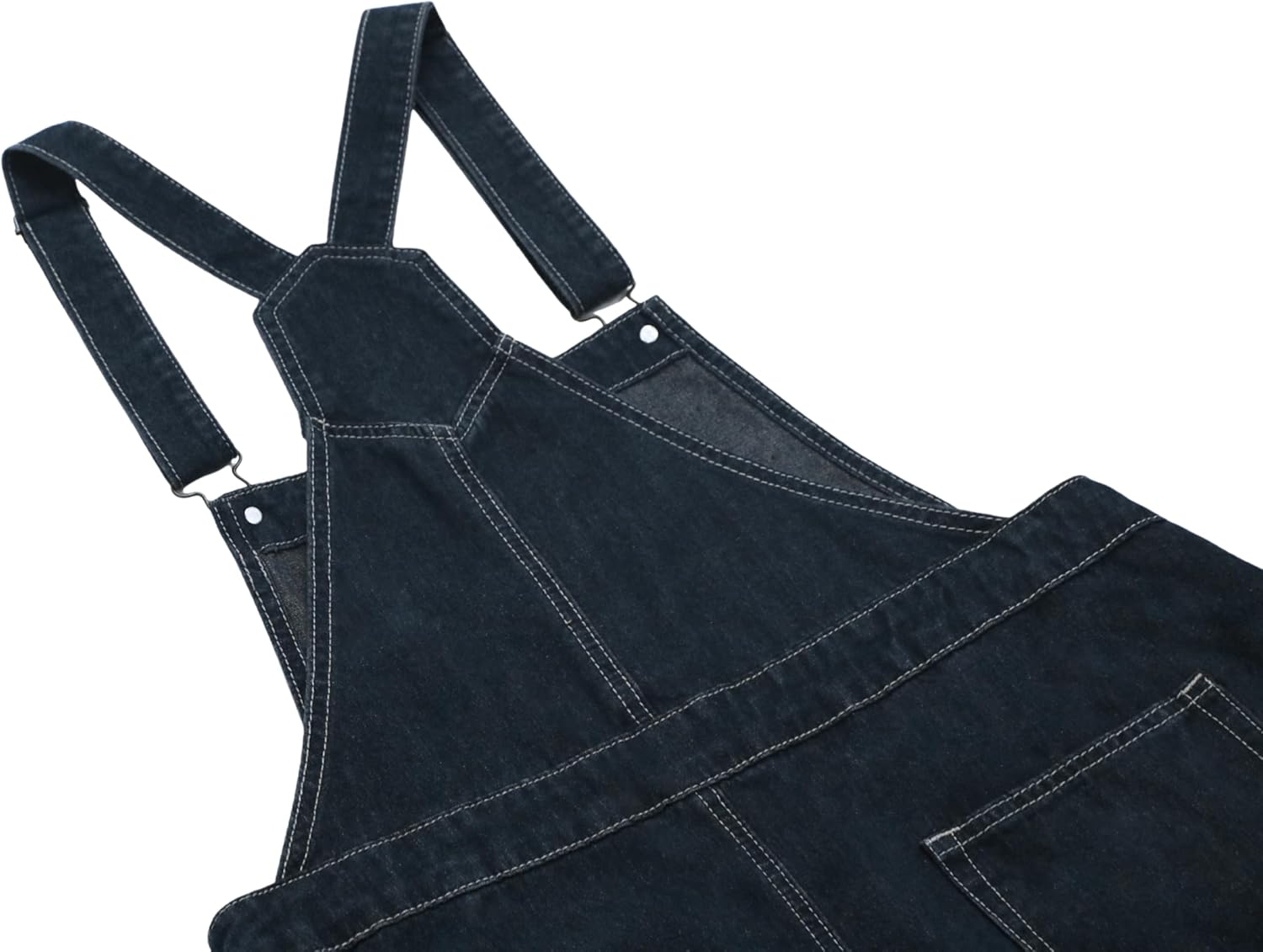 chouyatou Women's Vintage Adjustable Strap Denim Overall Dress Distressed A-Line Pinafore Bib Jean Dress - Image 4