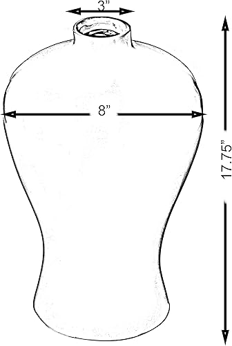 Miniatura 5 de Uniquewise Jarrón de mesa grande blanco moderno, 17.75 pulgadas