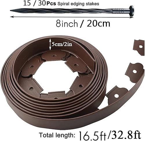 Miniatura 7 de Bordes de jardín, bordes para paisajismo, bordes de césped, plástico PE, sin excavación para paisajismo, bordes, plantas, frontera, patio, césped